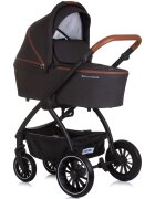 CHIPOLINO Carucior Prestige 3 in 1 blackberry cu suspensii cadru din aluminiu rucsac husa picioare greutate admisa 22 kg