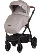 CHIPOLINO Carucior Prestige 3 in 1 tiramisu cu suspensii cadru din aluminiu rucsac husa picioare greutate admisa 22 kg