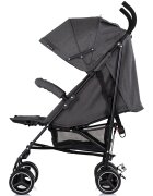 CHIPOLINO Carucior sport pentru copii Milano Charcoal spatar reglabil pliere tip umbrela suport de picioare reglabil greutate admisa 22 kg