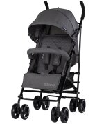 CHIPOLINO Carucior sport pentru copii Milano Charcoal spatar reglabil pliere tip umbrela suport de picioare reglabil greutate admisa 22 kg