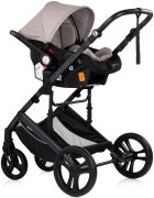 CHIPOLINO Carucior transformabil 3 in 1 pentru copii Amore Latte cu suspensii sezut reversibil accesorii greutate suportata 22 kg