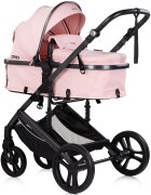 CHIPOLINO Carucior transformabil 3 in 1 pentru copii Amore Powder Pink cu suspensii sezut reversibil accesorii greutate suportata 22 kg