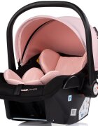 CHIPOLINO Carucior transformabil 3 in 1 pentru copii Amore Powder Pink cu suspensii sezut reversibil accesorii greutate suportata 22 kg