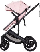 CHIPOLINO Carucior transformabil 3 in 1 pentru copii Amore Powder Pink cu suspensii sezut reversibil accesorii greutate suportata 22 kg