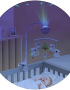 CHIPOLINO Carusel muzical pentru patut Koala cu proiector functie bluetooth volum reglabil prindere universala jucarii detasabile