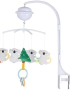 CHIPOLINO Carusel muzical pentru patut Koala cu proiector functie bluetooth volum reglabil prindere universala jucarii detasabile