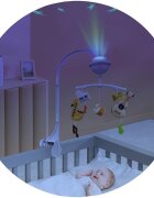 CHIPOLINO Carusel muzical pentru patut Music cu proiector functie bluetooth volum reglabil prindere universala jucarii detasabile