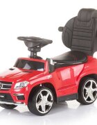 CHIPOLINO Masinuta copii de impins Mercedes Benz GL63 AMG black cu copertina maner detasabil sunete amuzante scaun spatios din piele Suport pentru picioare retractabil bara de proectie