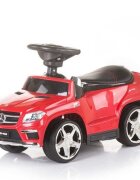 CHIPOLINO Masinuta copii de impins Mercedes Benz GL63 AMG black cu copertina maner detasabil sunete amuzante scaun spatios din piele Suport pentru picioare retractabil bara de proectie