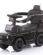 CHIPOLINO Masinuta copii de impins Mercedes G350 Black cu maner si copertina detasabile spatiu de depozitare sub sezut suport pentru picioare retractabil potrivita copiilor cu varsta mai mare de 1 an cu greutatea pana la 2
