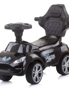 CHIPOLINO Masinuta copii de impins Turbo Black cu maner si bara de siguranta detasabile suport pentru picioare sezut cu spatar potrivita copiilor cu varsta mai mare de 3 ani cu greutatea pana la 23 kg