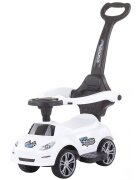 CHIPOLINO Masinuta copii de impins Turbo white cu maner si bara de siguranta detasabile suport pentru picioare sezut cu spatar potrivita copiilor cu varsta mai mare de 3 ani cu greutatea pana la 23 kg