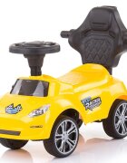 CHIPOLINO Masinuta copii de impins Turbo Yellow cu maner si bara de siguranta detasabile suport pentru picioare sezut cu spatar potrivita copiilor cu varsta mai mare de 3 ani cu greutatea pana la 23 kg