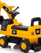 CHIPOLINO Masinuta de impins CAT Excavator yellow cu spatiu pentru depozitare volan cu sunete greutate admisa 25 kg