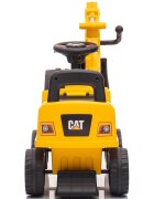 CHIPOLINO Masinuta de impins CAT Excavator yellow cu spatiu pentru depozitare volan cu sunete greutate admisa 25 kg