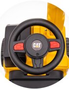 CHIPOLINO Masinuta de impins CAT Excavator yellow cu spatiu pentru depozitare volan cu sunete greutate admisa 25 kg