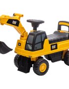 CHIPOLINO Masinuta de impins CAT Excavator yellow cu spatiu pentru depozitare volan cu sunete greutate admisa 25 kg