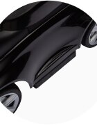 CHIPOLINO Masinuta de impins cu maner Mercedes Benz C-Class Black cu bara de siguranta suport pentru picioare spatiu depozitare volan cu sunete greutate admisa 25 kg