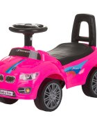 CHIPOLINO Masinuta de impins Sprinter Pink cu spatiu de depozitare spatar confortabil si volan cu sunete greutate admisa 25 kg