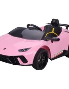CHIPOLINO Masinuta electrica pentru copii Lamborghini Huracan pink 50W cu scaun din piele roti EVA si pornire la buton
