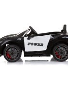 CHIPOLINO Masinuta electrica pentru copii Police black 50W cu telecomanda deschidere usi lumini sunete si pornire la cheie