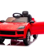 CHIPOLINO Masinuta electrica pentru copii Porsche Cayenne Red cu suspensii usi cu deschidere greutate admisa 30 kg