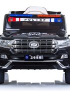 CHIPOLINO Masinuta electrica pentru copii SUV Police Patrol cu scaun din piele black 40W centura siguranta deschidere usi telecomanda Usb si lumini