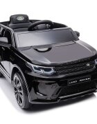 CHIPOLINO Masinuta electrica SUV Land Rover Discovery cu scaun din piele si roti EVA black 50W