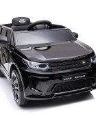 CHIPOLINO Masinuta electrica SUV Land Rover Discovery cu scaun din piele si roti EVA black 50W