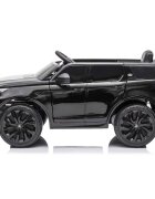 CHIPOLINO Masinuta electrica SUV Land Rover Discovery cu scaun din piele si roti EVA black 50W