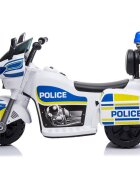 CHIPOLINO Motocicleta electrica pentru copii Police White cu lumini sunete greutate admisa 25 kg
