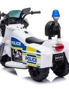 CHIPOLINO Motocicleta electrica pentru copii Police White cu lumini sunete greutate admisa 25 kg