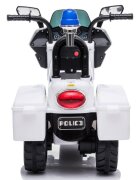 CHIPOLINO Motocicleta electrica pentru copii Police White cu lumini sunete greutate admisa 25 kg