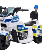 CHIPOLINO Motocicleta electrica pentru copii Police White cu lumini sunete greutate admisa 25 kg