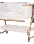 CHIPOLINO Patut co-sleeper Charisma Cashmere Wood cu laterala culisanta si functie de leagan