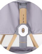 CHIPOLINO Patut co-sleeper Charisma Platinum Wood cu laterala culisanta si functie de leagan