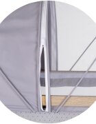 CHIPOLINO Patut co-sleeper Charisma Platinum Wood cu laterala culisanta si functie de leagan
