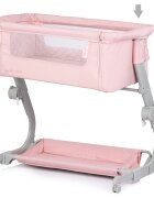 CHIPOLINO Patut co-sleeper Eleganza Pink Marshmallow cu laterala culisanta si pozitie anti-reflux