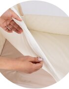 CHIPOLINO Patut co-sleeper pliabil SleepNFold Cashmere cu inaltime reglabila pozitie anti-reflux functie de leganare salteluta de infasat plasa anti-insecte roti cu frana