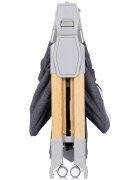 CHIPOLINO Patut co-sleeper pliabil SleepNFold Charcoal cu inaltime reglabila pozitie anti-reflux functie de leganare salteluta de infasat plasa anti-insecte roti cu frana