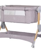 CHIPOLINO Patut co-sleeper pliabil SleepNFold Platinum cu inaltime reglabila pozitie anti-reflux functie de leganare salteluta de infasat plasa anti-insecte roti cu frana