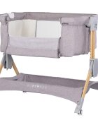 CHIPOLINO Patut co-sleeper pliabil SleepNFold Platinum cu inaltime reglabila pozitie anti-reflux functie de leganare salteluta de infasat plasa anti-insecte roti cu frana