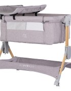 CHIPOLINO Patut co-sleeper pliabil SleepNFold Platinum cu inaltime reglabila pozitie anti-reflux functie de leganare salteluta de infasat plasa anti-insecte roti cu frana