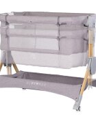 CHIPOLINO Patut co-sleeper pliabil SleepNFold Platinum cu inaltime reglabila pozitie anti-reflux functie de leganare salteluta de infasat plasa anti-insecte roti cu frana
