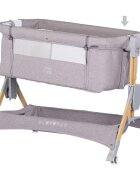 CHIPOLINO Patut co-sleeper pliabil SleepNFold Platinum cu inaltime reglabila pozitie anti-reflux functie de leganare salteluta de infasat plasa anti-insecte roti cu frana