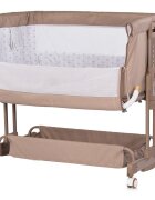 CHIPOLINO Patut co-sleeper si tarc Zen Latte cu laterala pliabila intrare laterala roti blocabile inaltime ajustabila pozitie anti-reflux plasa anti-insecte