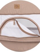 CHIPOLINO Patut co-sleeper si tarc Zen Latte cu laterala pliabila intrare laterala roti blocabile inaltime ajustabila pozitie anti-reflux plasa anti-insecte