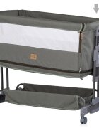 CHIPOLINO Patut co-sleeper si tarc Zen Matcha cu laterala pliabila intrare laterala roti blocabile inaltime ajustabila pozitie anti-reflux plasa anti-insecte