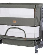 CHIPOLINO Patut co-sleeper si tarc Zen Matcha cu laterala pliabila intrare laterala roti blocabile inaltime ajustabila pozitie anti-reflux plasa anti-insecte