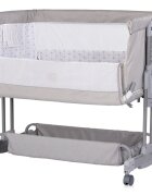 CHIPOLINO Patut co-sleeper si tarc Zen Platinum cu laterala pliabila intrare laterala roti blocabile inaltime ajustabila pozitie anti-reflux plasa anti-insecte